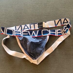 Andrew Christian Blue and White Striped Jock